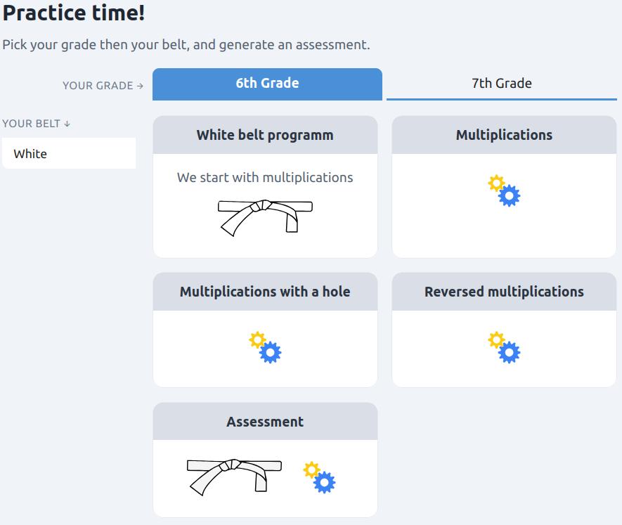 Screenshot of web app